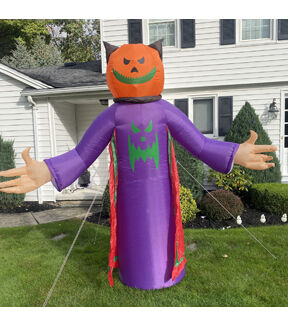 Northlight 8' Lighted Jack O Lantern Grim Reaper Outdoor Inflatable
