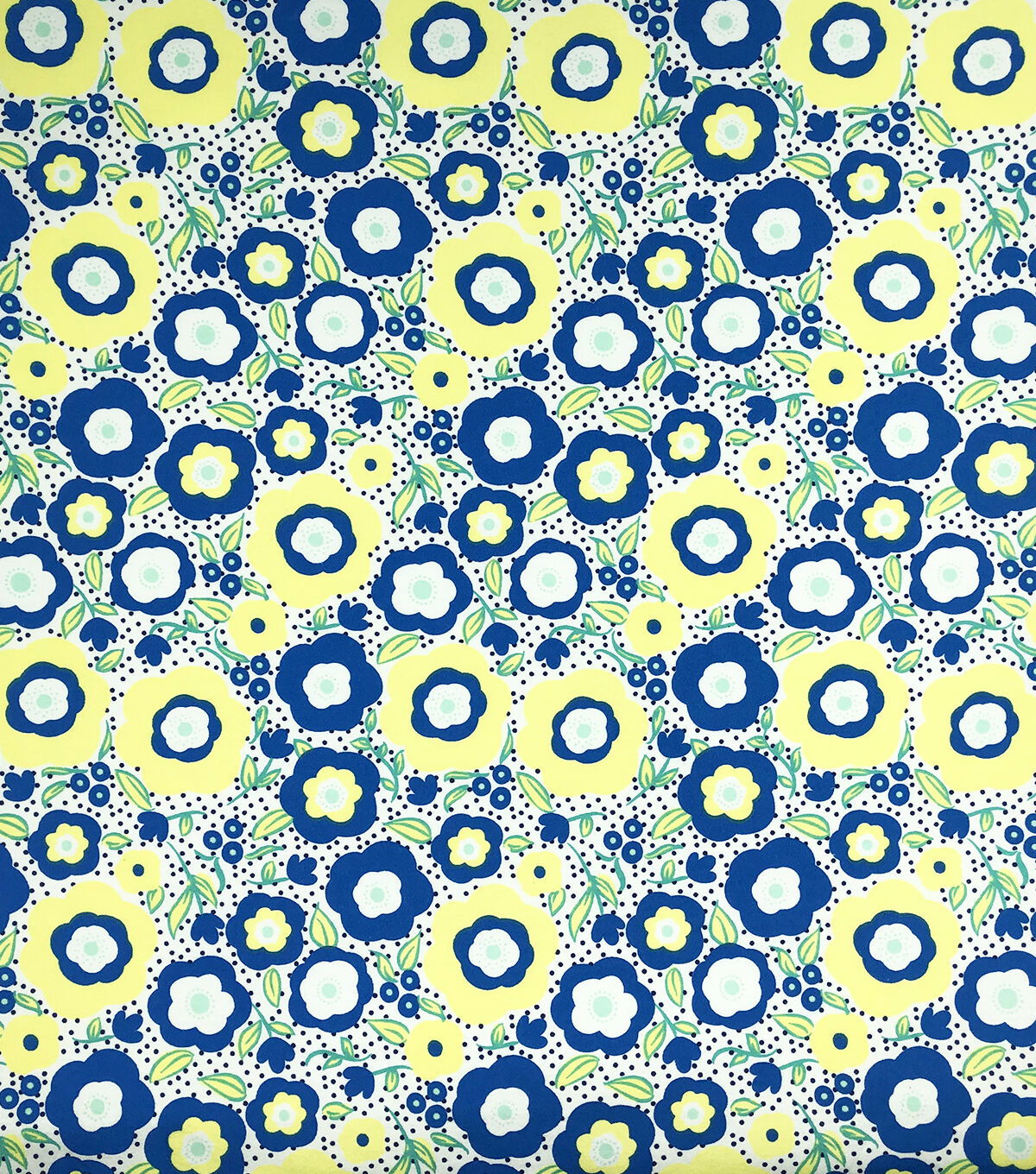 Mimosa Daisy Blue Super Snuggle Flannel Fabric