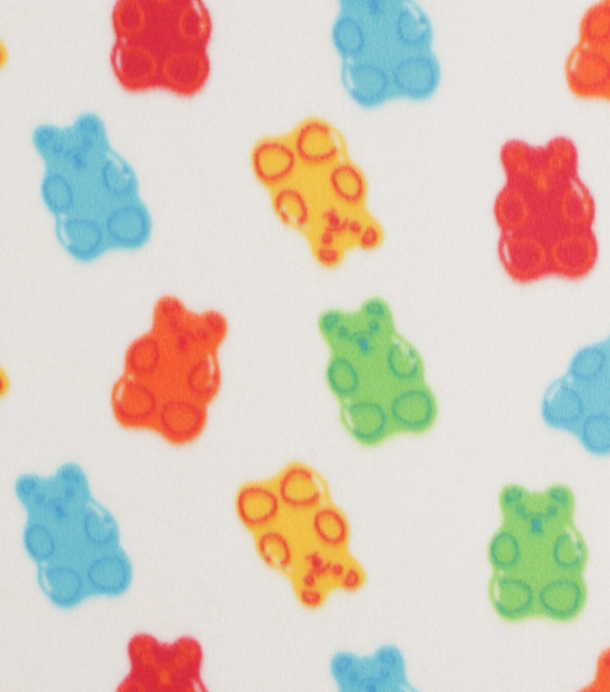 Gummy Bears Blizzard Prints Fleece Fabric