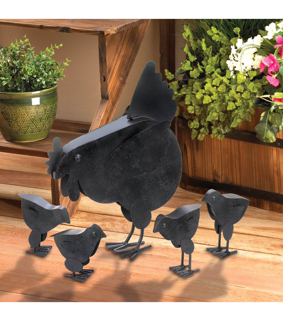 Zingz & Thingz Hen with Chicks Sculpture