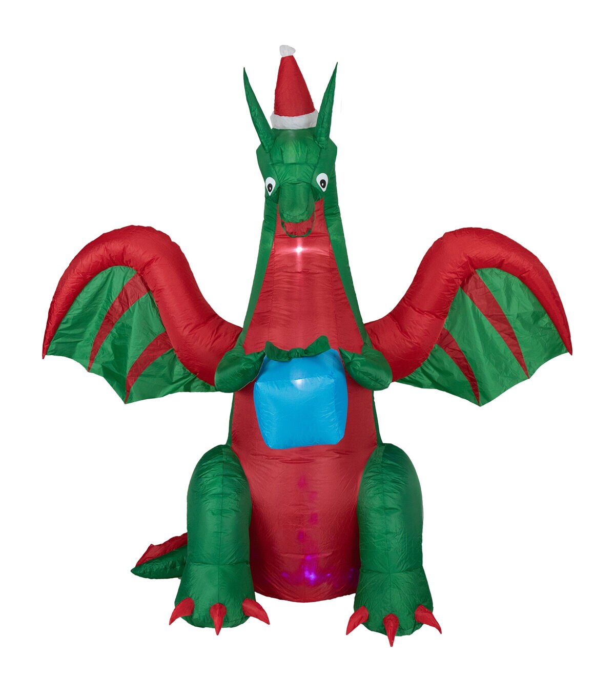 Northlight 6' LED Lighted Dragon With Gift Outdoor Christmas Inflatable