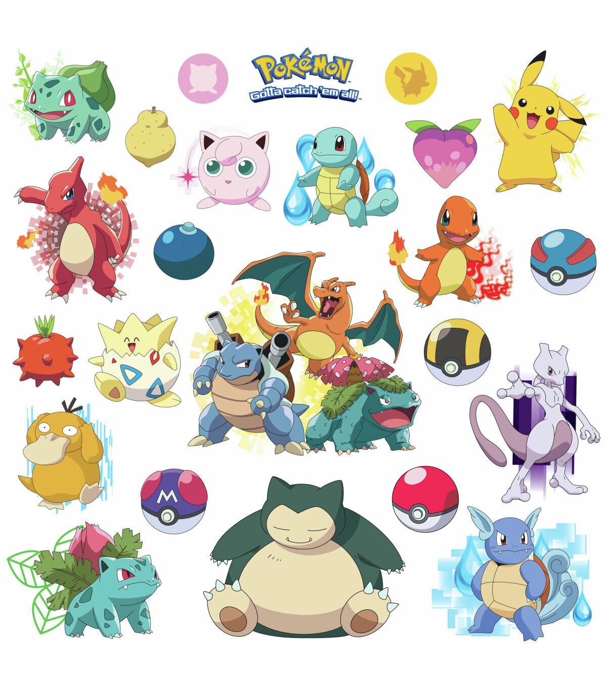RoomMates Wall Decals Pokemon Iconic