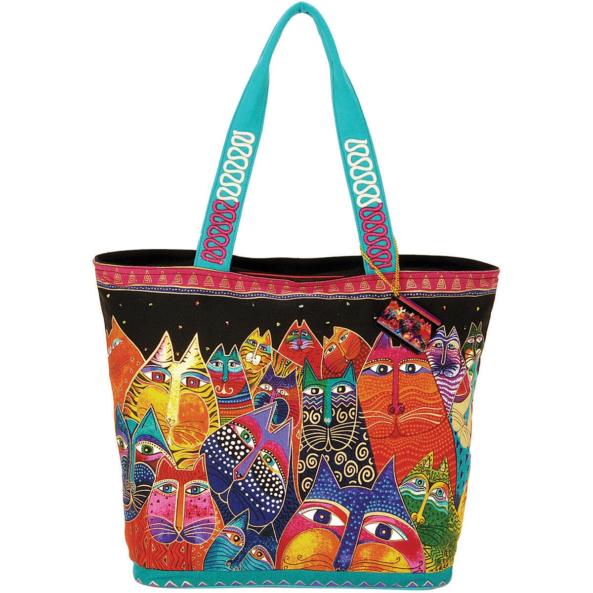 Laurel Burch Shoulder Tote Zipper Top 19.5