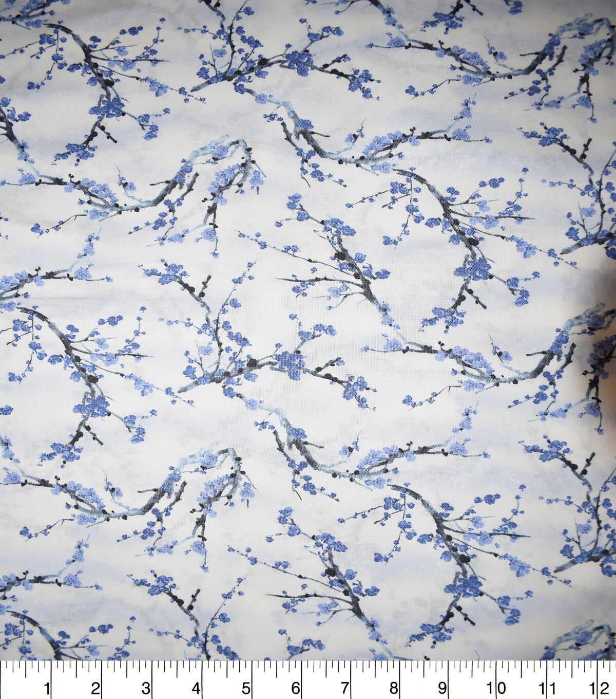 Blue Cherry Blossoms Quilt Cotton Fabric by Keepsake Calico