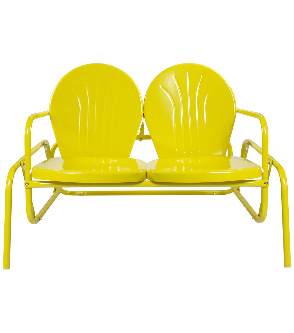 Northlight 2-Person Outdoor Retro Metal Tulip Double Glider Patio Chair