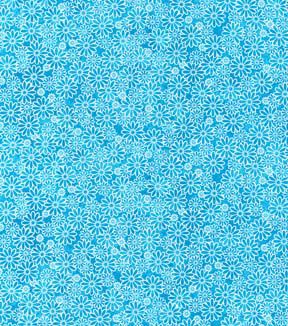 Fabric Traditions Daisies on Teal Cotton Fabric by Keepsake Calico