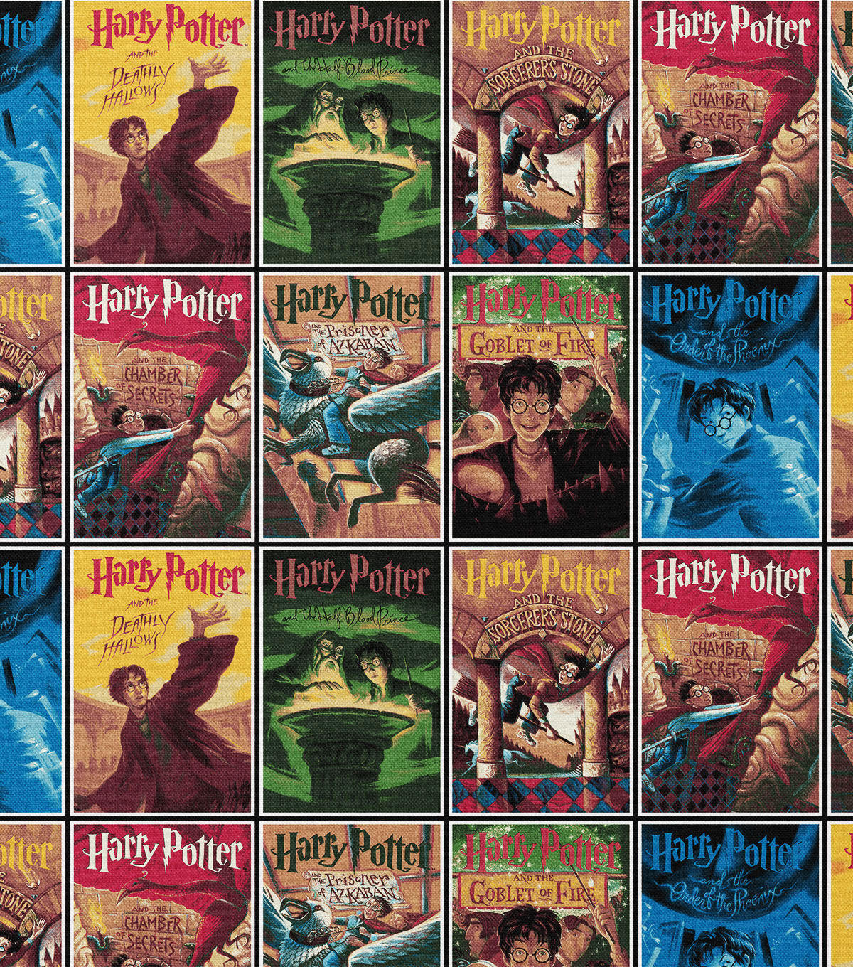 Harry Potter Multi Book Cover Cotton Fabric