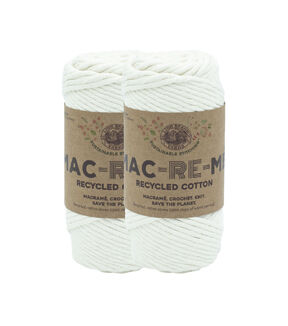 Lion Brand Mac-Re-Me 77yds Super Bulky Cotton Yarn 2 Bundle