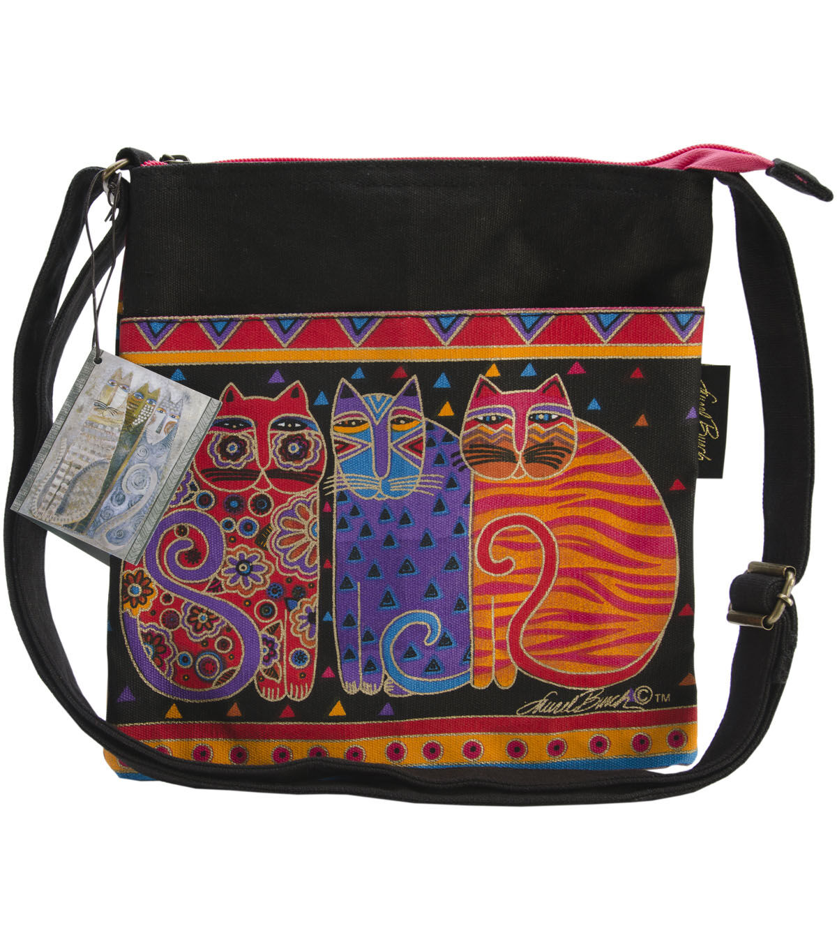 Laurel Burch Crossbody Purse Zipper Top 10