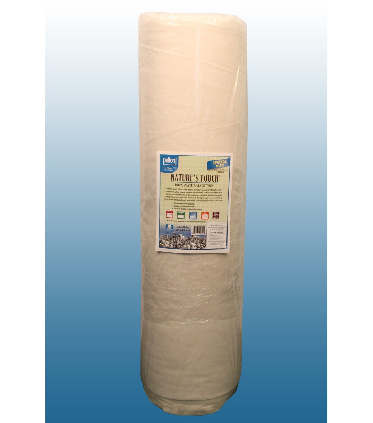 Pellon Nature's Touch Cotton Batting 90