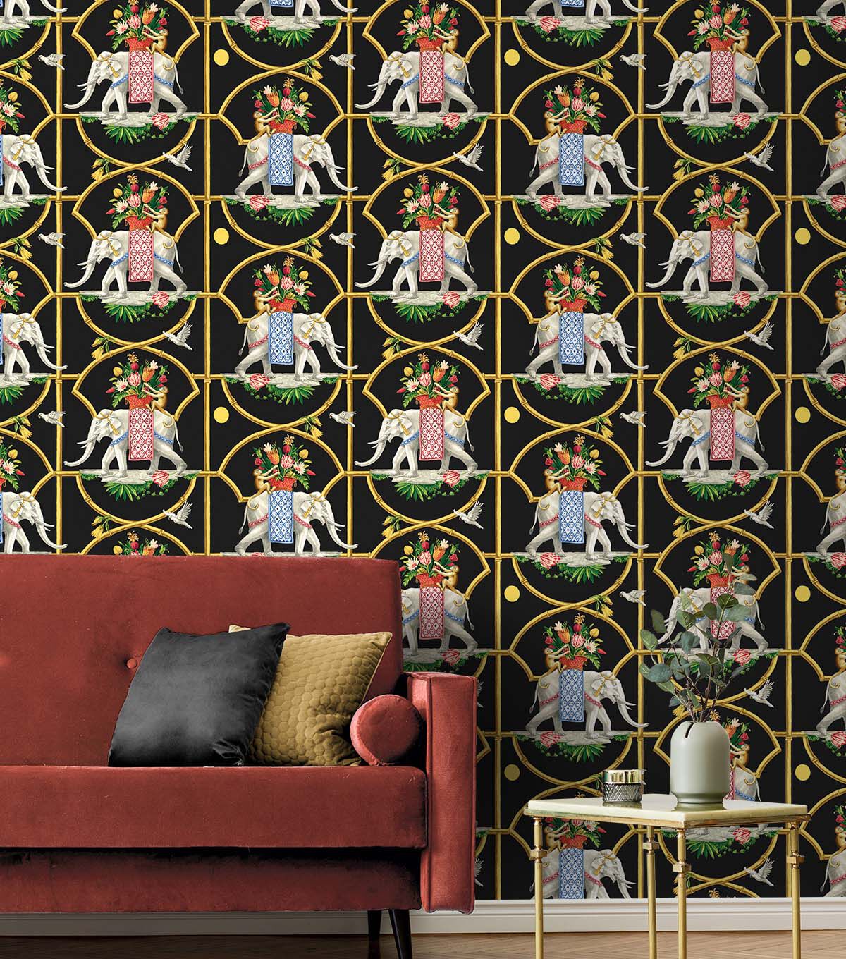 Harrison Howard 20.5' x 18' Noir Chinoiserie Peel & Stick Wallpaper