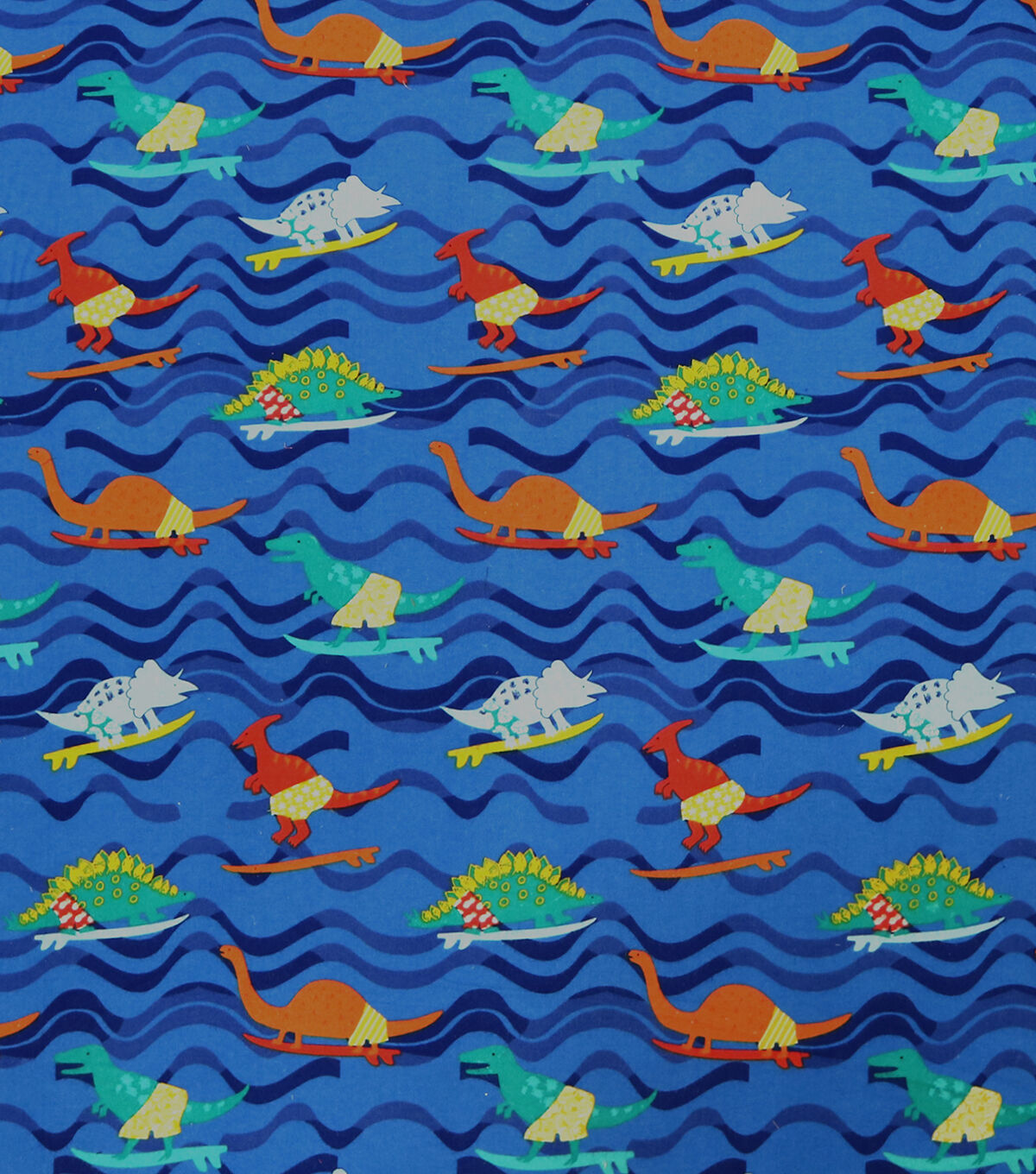 Dinos Surfing Super Snuggle Flannel Fabric