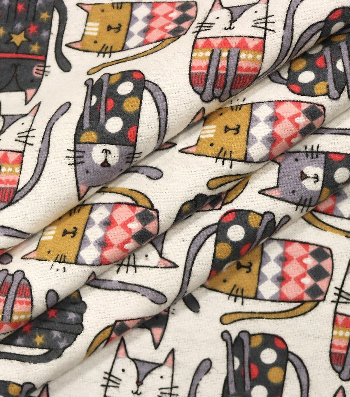 Pattern Trap Cat Super Snuggle Flannel Fabric