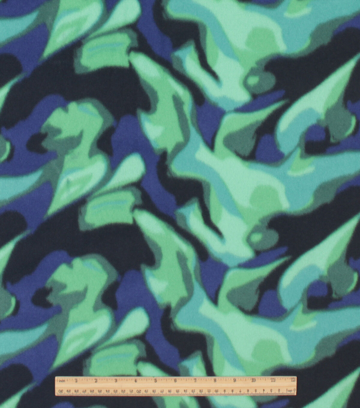 Green Dye Effect Blizzard Fleece Fabric