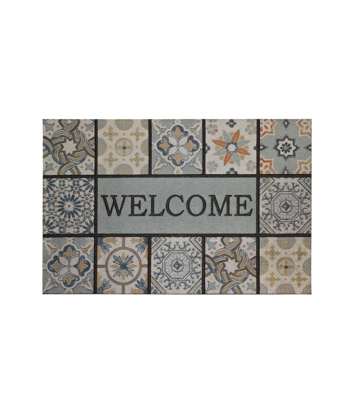 Patina Tiles Doormat Gray 1'11