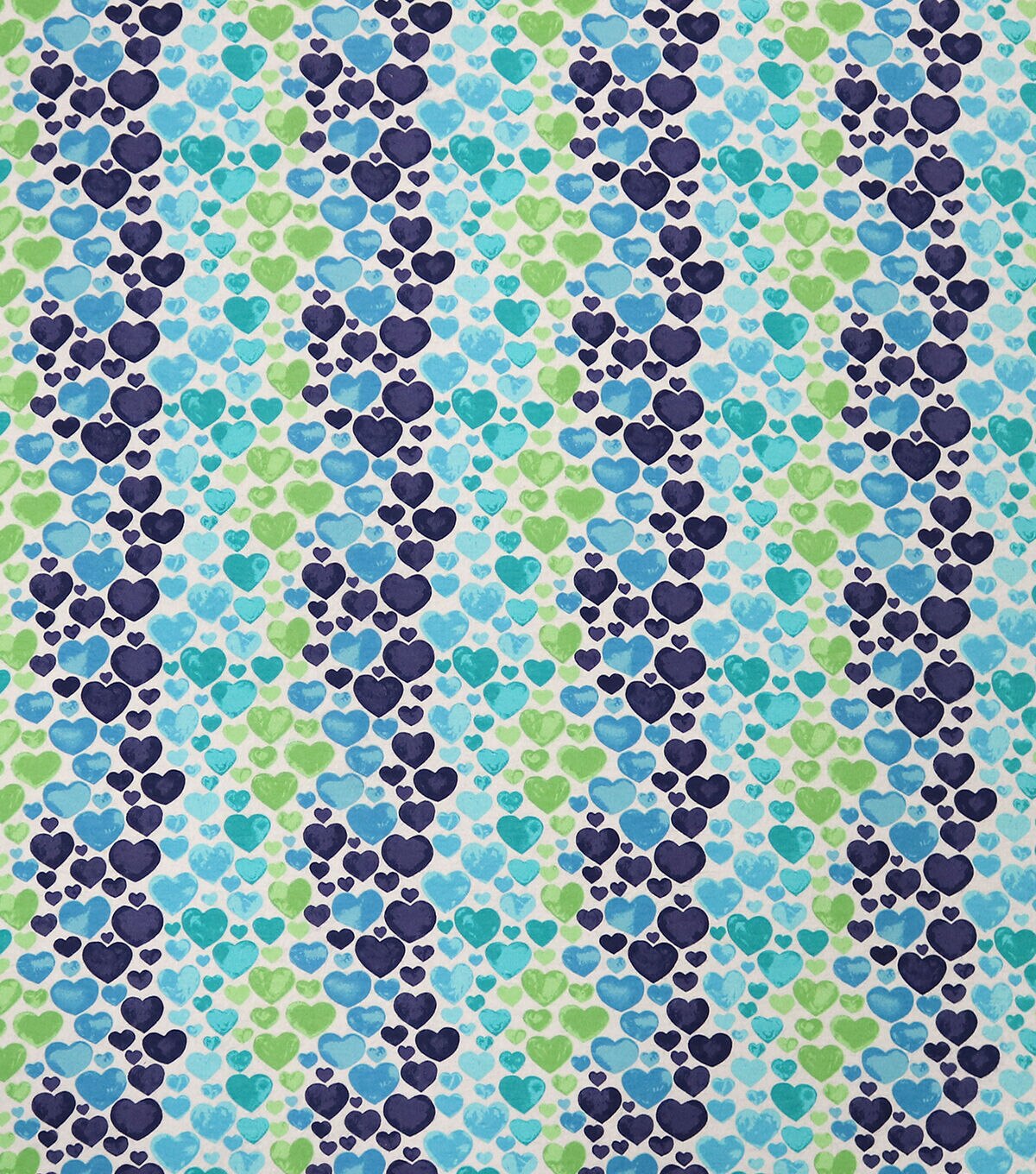 Watercolor Hearts Blue Purple Super Snuggle Flannel Fabric