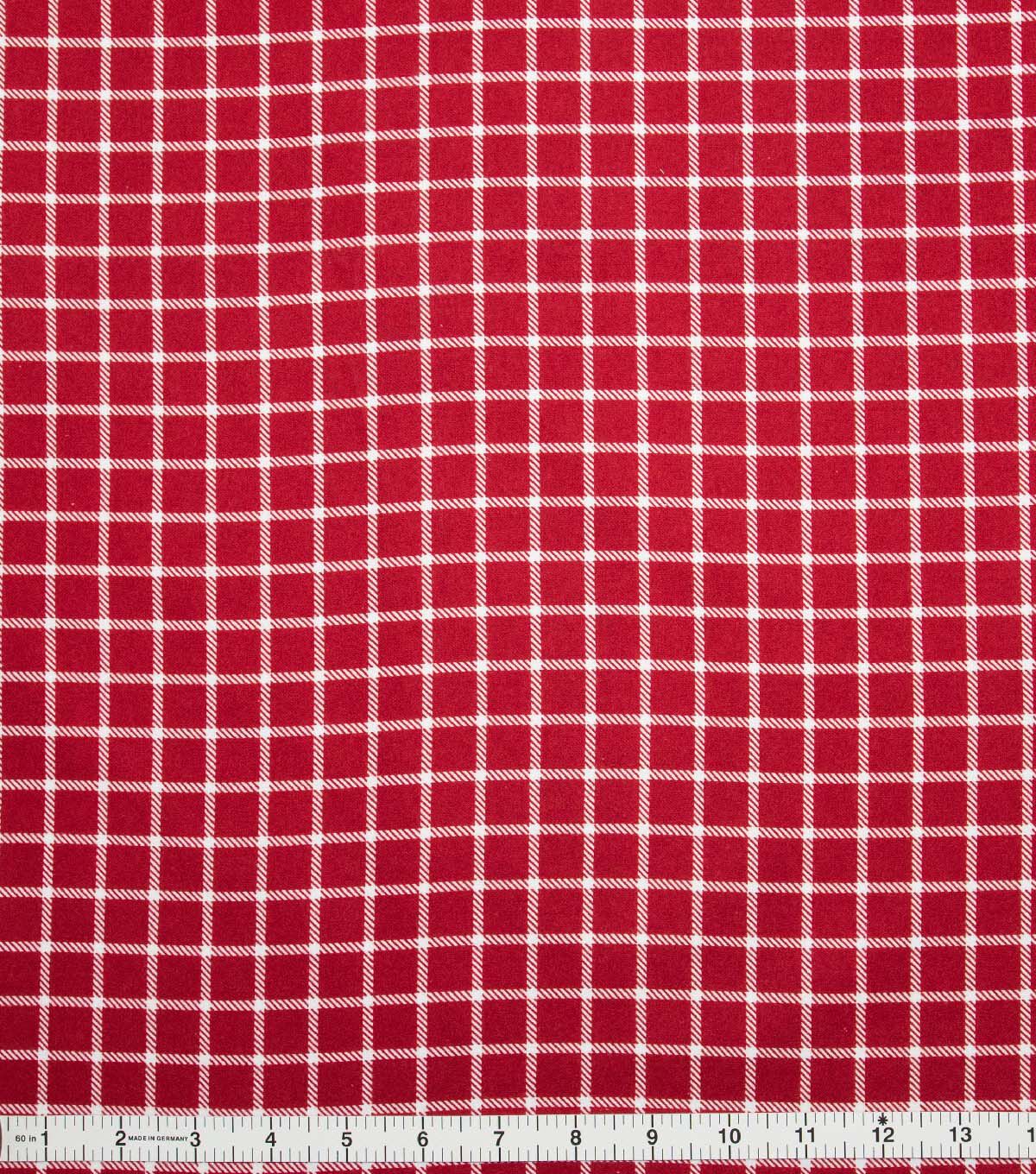 Super Snuggle Red Windowpane Plaid Flannel Fabric