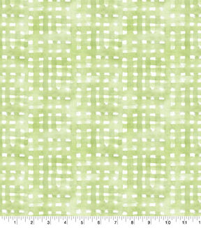 Susan Winget Green Spring Meadow Check Cotton Fabric by Keepsake Calico