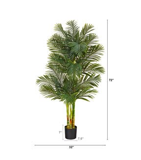 Nearly Natural 6' Thick Golden Cane Artificial Palm Tree