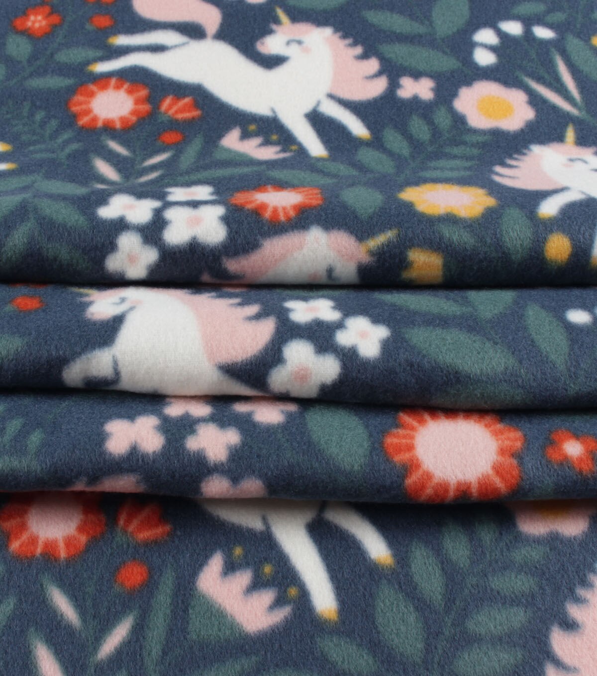 Unicorn Floral Blizzard Fleece Fabric