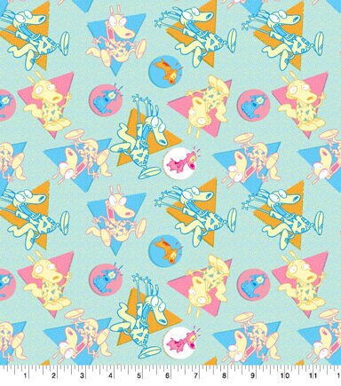 Rockos Modern Life Shapes Cotton Fabric
