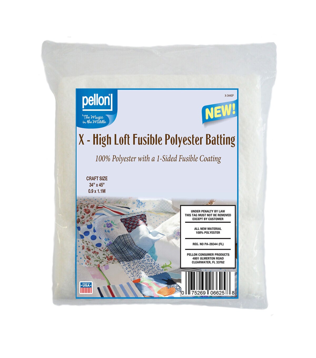 Pellon 1 Sided Fusible Polyester Batting 34
