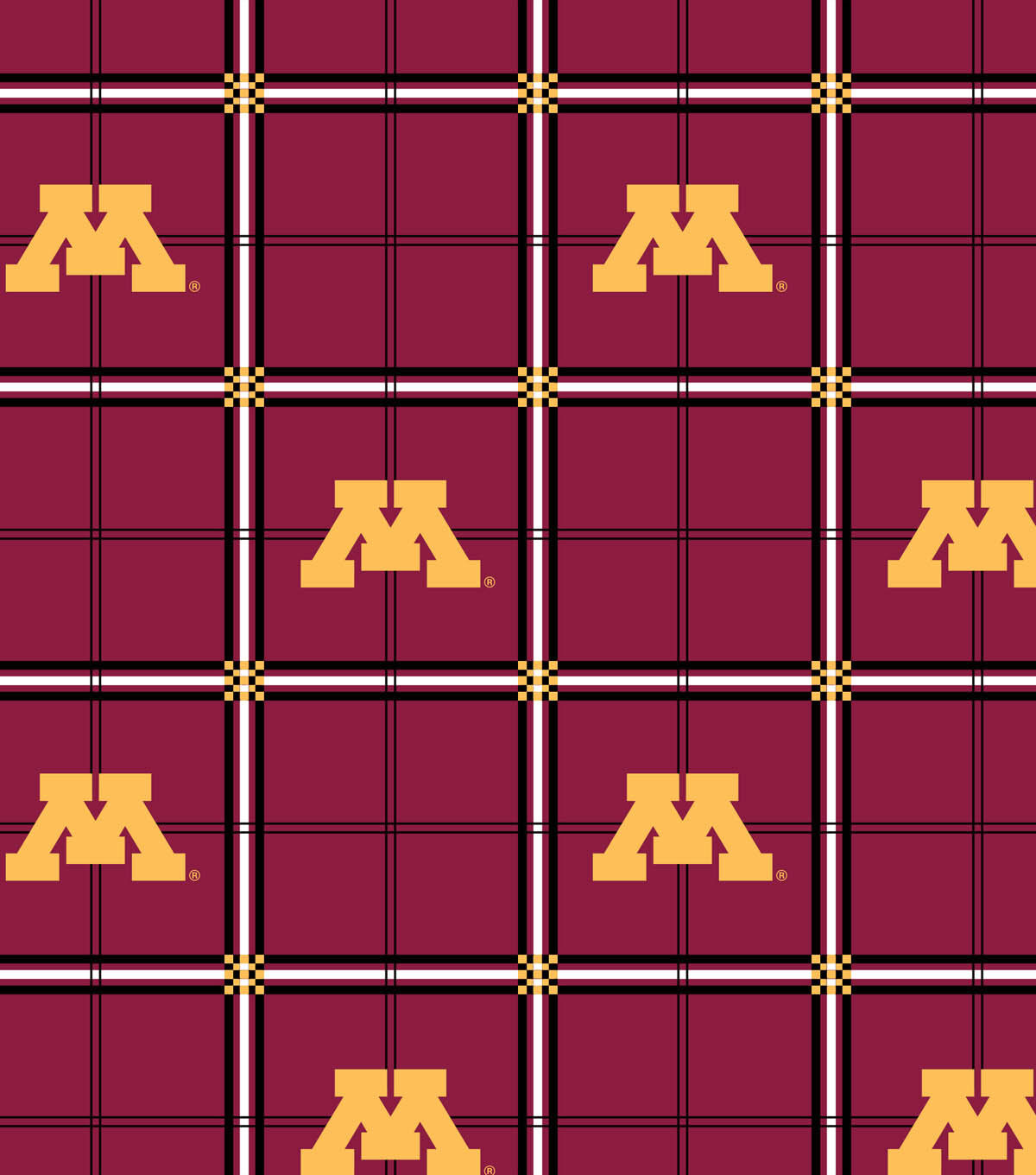 University of Minnesota Gophers Flannel Fabric 42