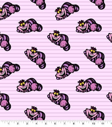 Alice In Wonderland Cat Disney Cotton Fabric