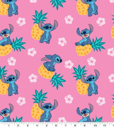 Lilo & Stitch Pineapple Toss Disney Cotton Fabric