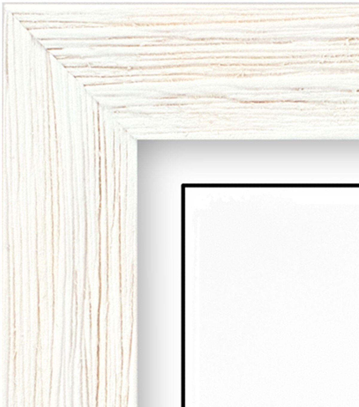 Malden White Wash Linear Tabletop & Wall Picture Frame