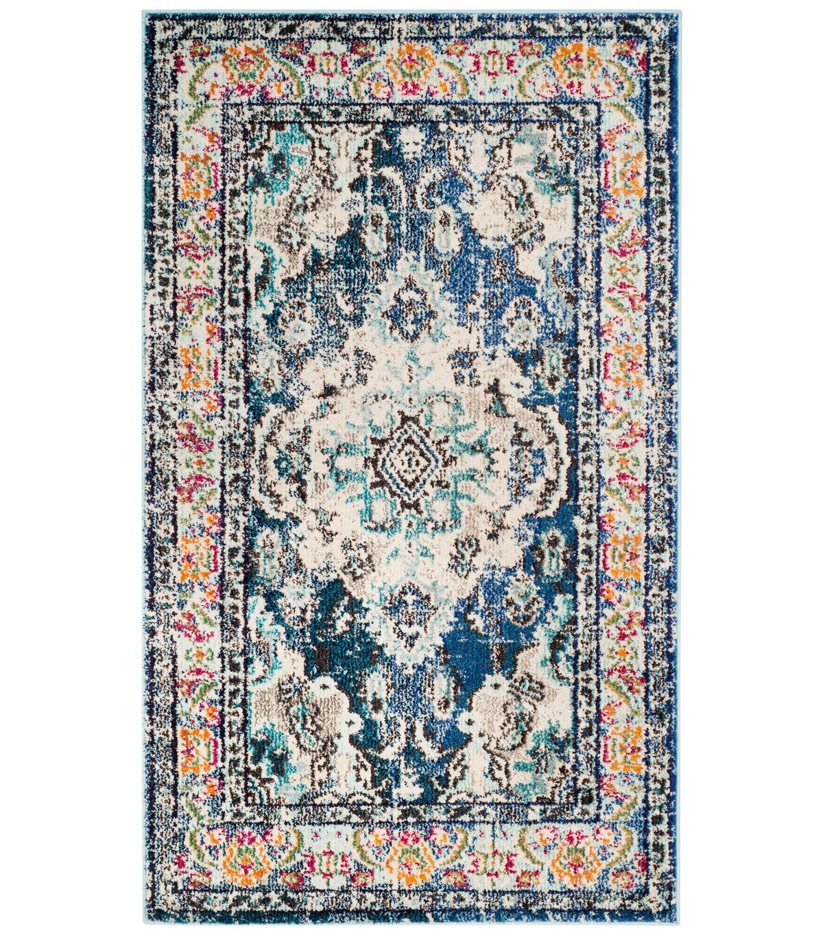 Safavieh Monaco 243 Navy / Lt. Blue 3' X 5' Sm. Rectangle