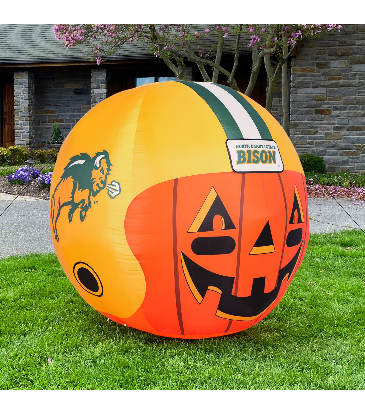 Sporticulture 4' North Dakota State Bison Inflatable Jackolantern Helmet