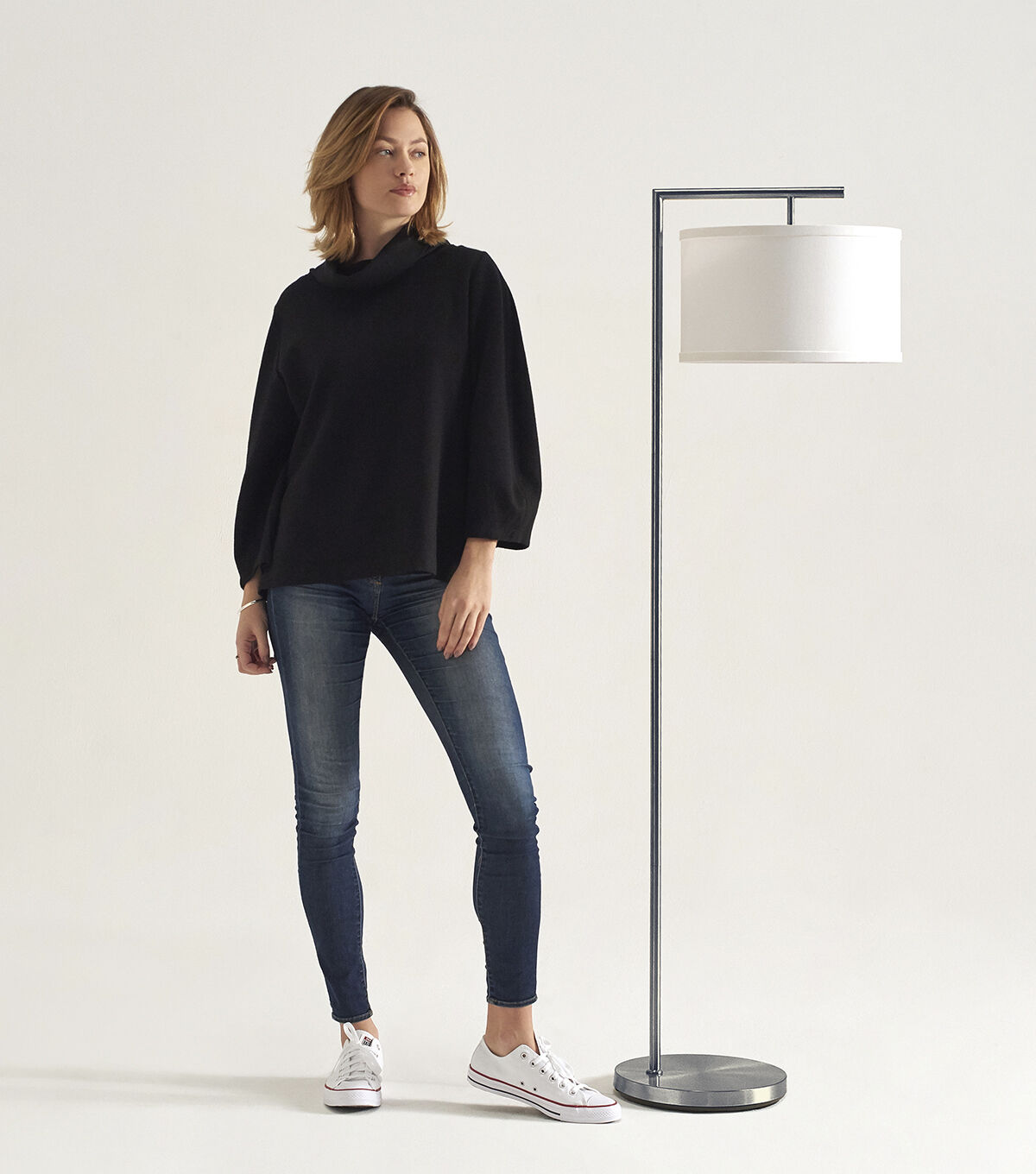 Brightech Montage Modern LED Floor Lamp - Nickel