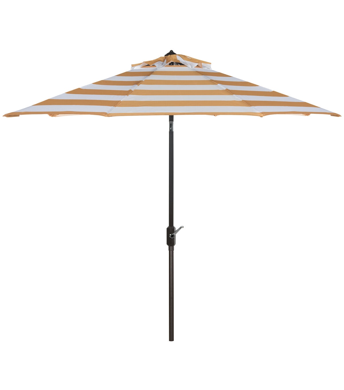 Safavieh 9' UV Resistant Orange & White Iris Auto Tilt Patio Umbrella