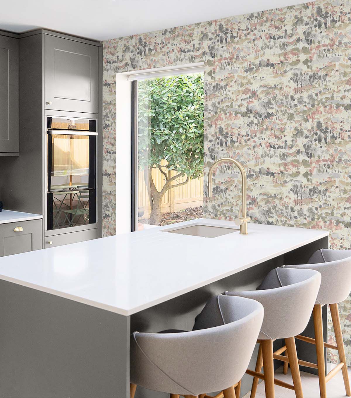 Surface Style 20.5' x 18' Sandcastle Water Coloring Peel & Stick Wallpaper