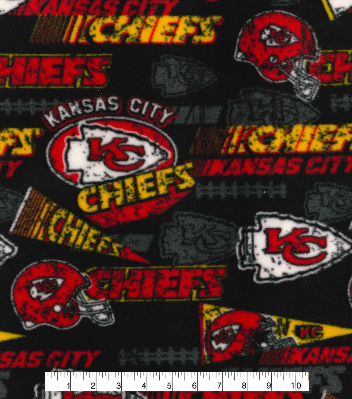 Fabric Traditions Kansas City Chiefs Fleece Fabric Retro
