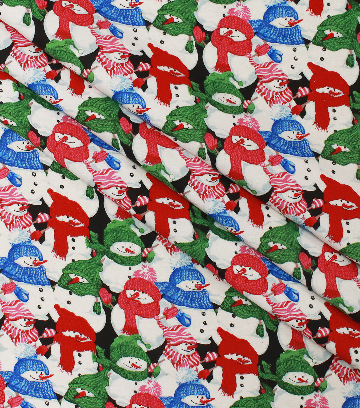 Packed Snowmen Super Snuggle Christmas Flannel Fabric