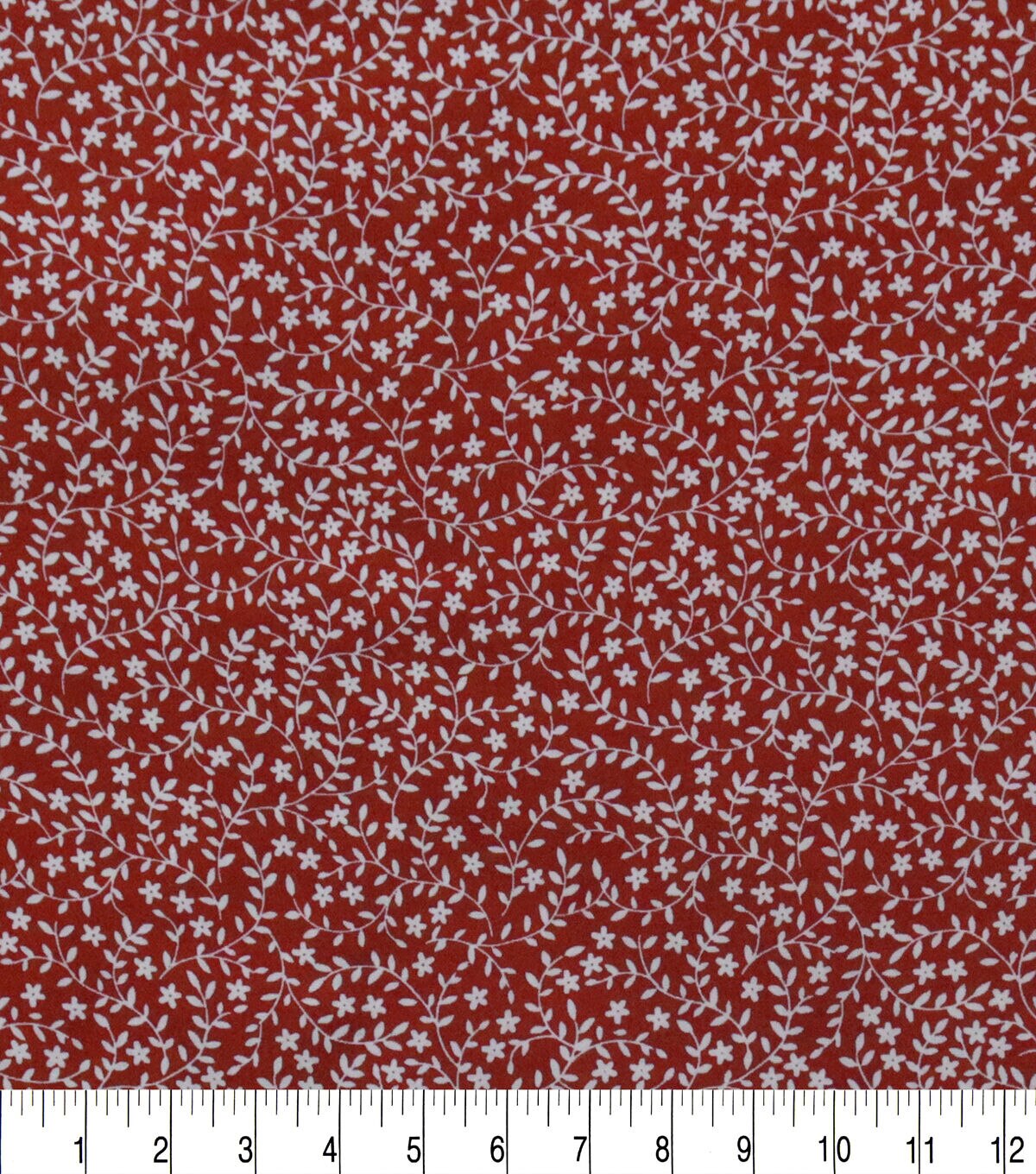 Floral & Vines on Red Quilt Cotton Fabric by Keepsake Calico