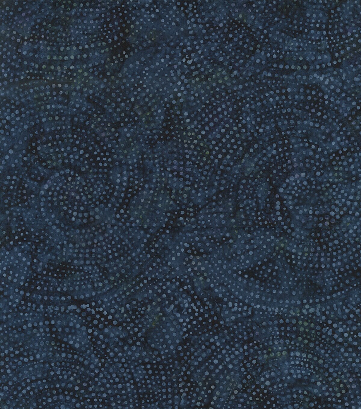 Hi Fashion Swirl Circle Dots Blue Batik Cotton Fabric