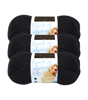 Lion Brand Touch of Alpaca 207yds Worsted Acrylic Yarn 3 Bundle