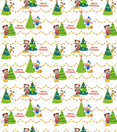 Mickey & Friends Merry Christmas Cotton Fabric