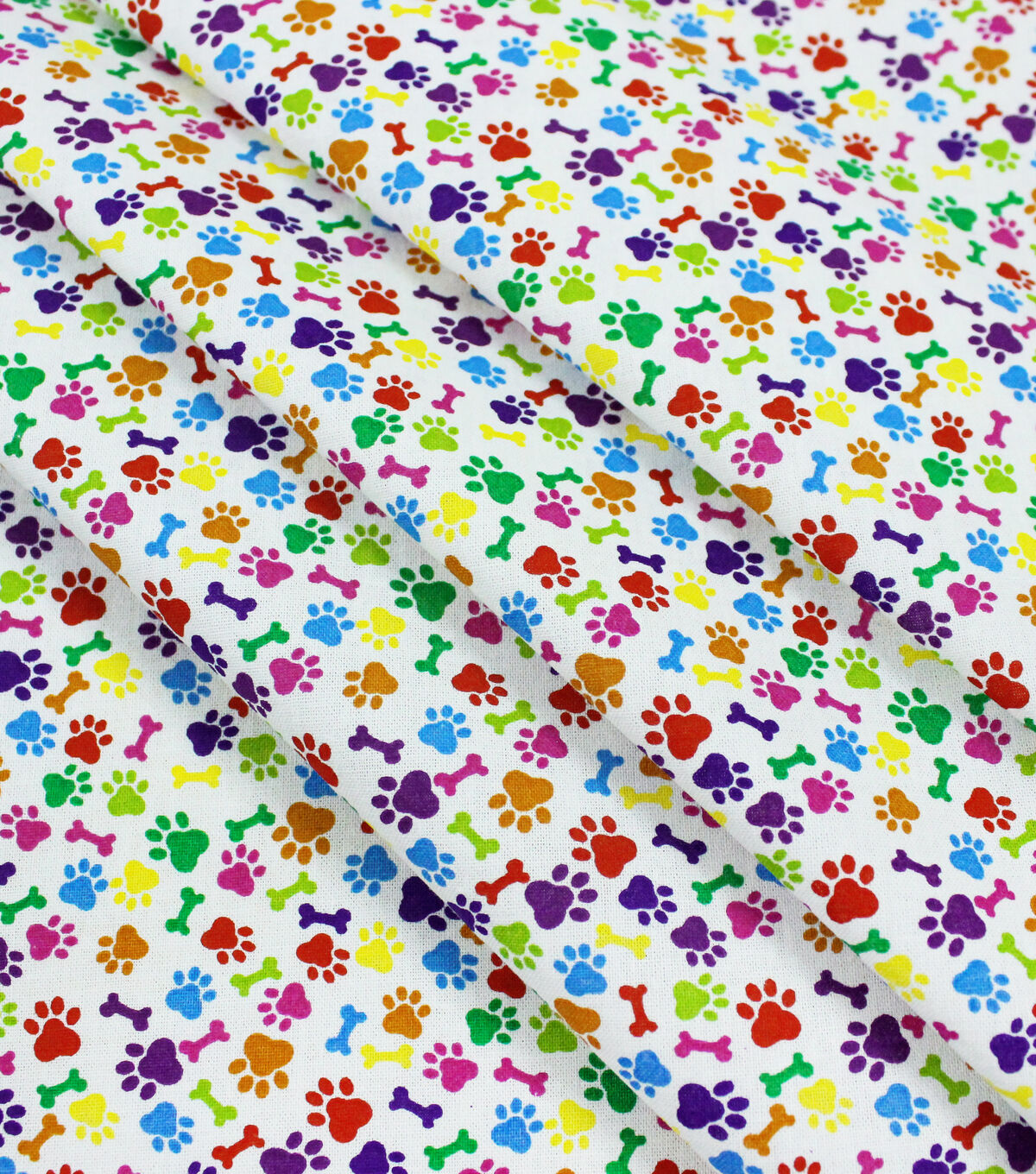 White Paw Novelty Prints Cotton Fabric