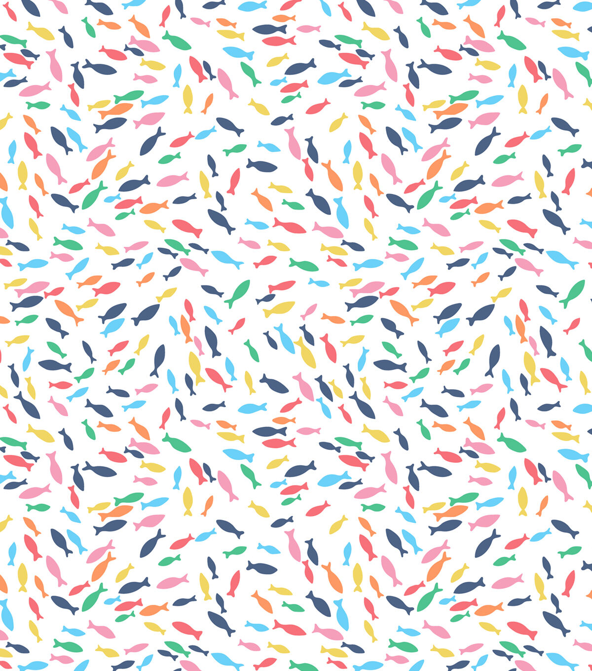 Colorful Fish Super Snuggle Flannel Fabric