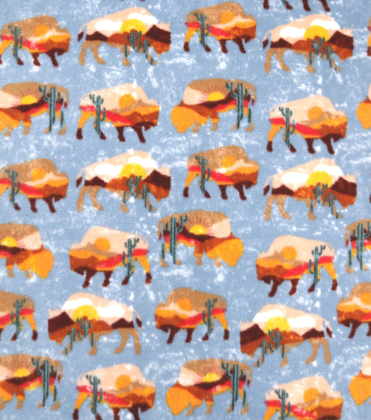 Desert Animal Silhouettes Anti Pill Fleece Fabric