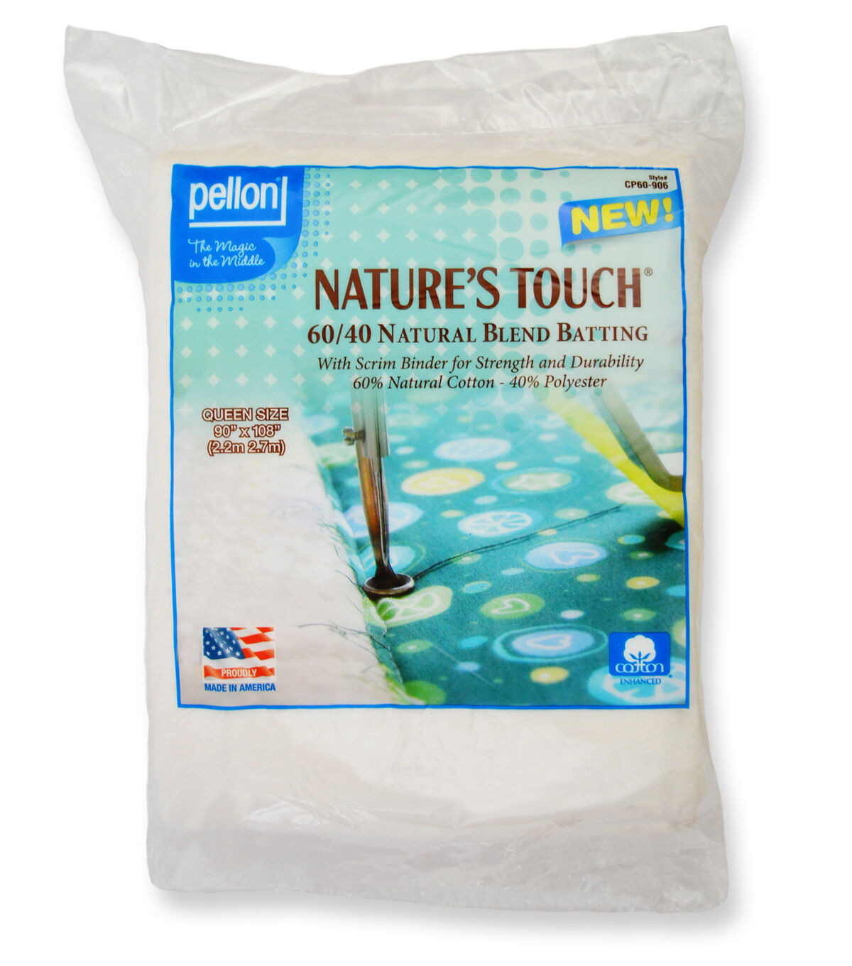Pellon Nature's Touch 60/40 Natural Blend Batting 90