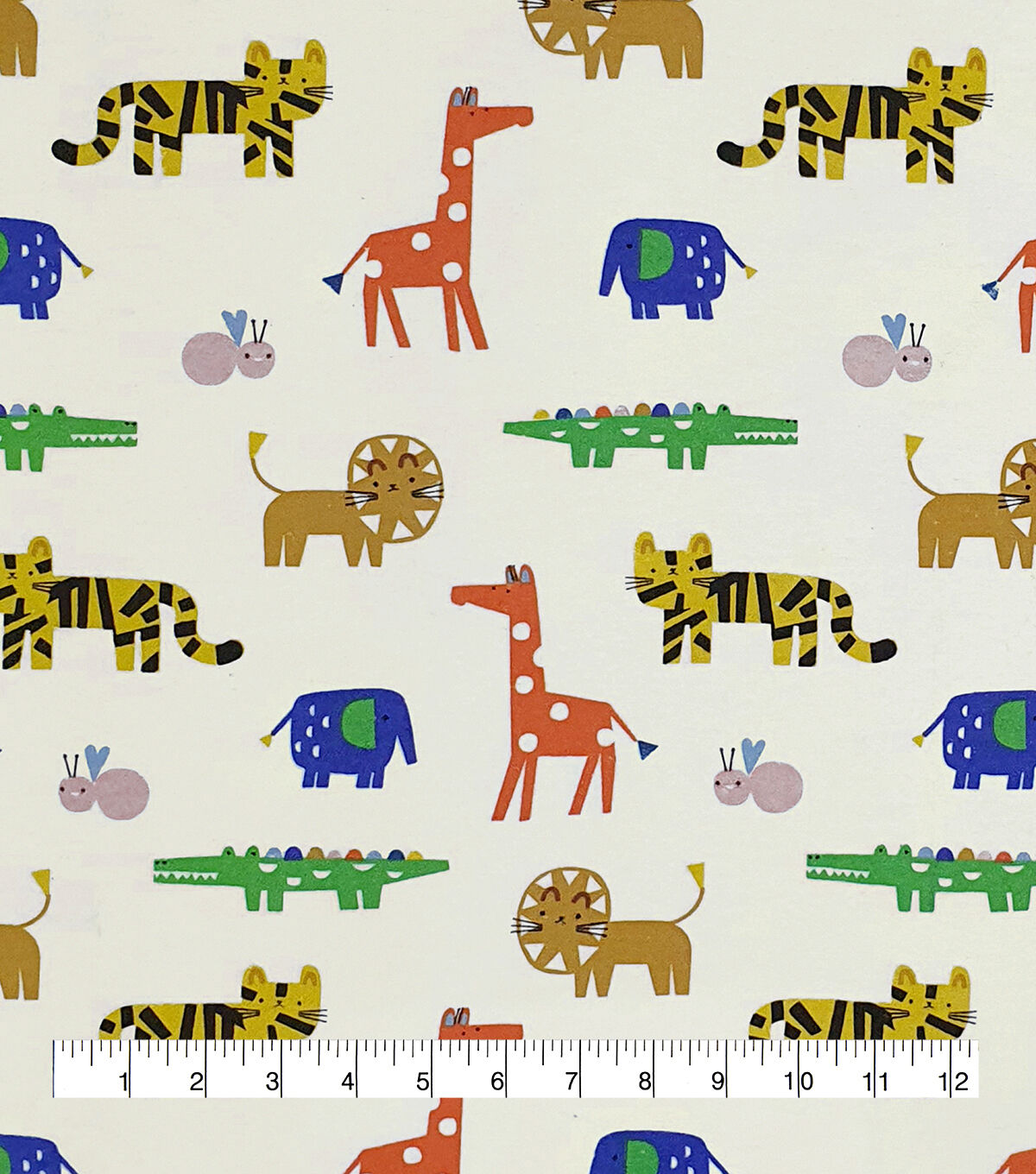 Zoo Animal Mix Super Snuggle Flannel Fabric