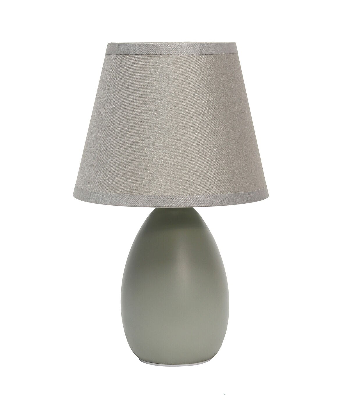 All The Rages Mini Egg Oval Ceramic Table Lamp, Gray