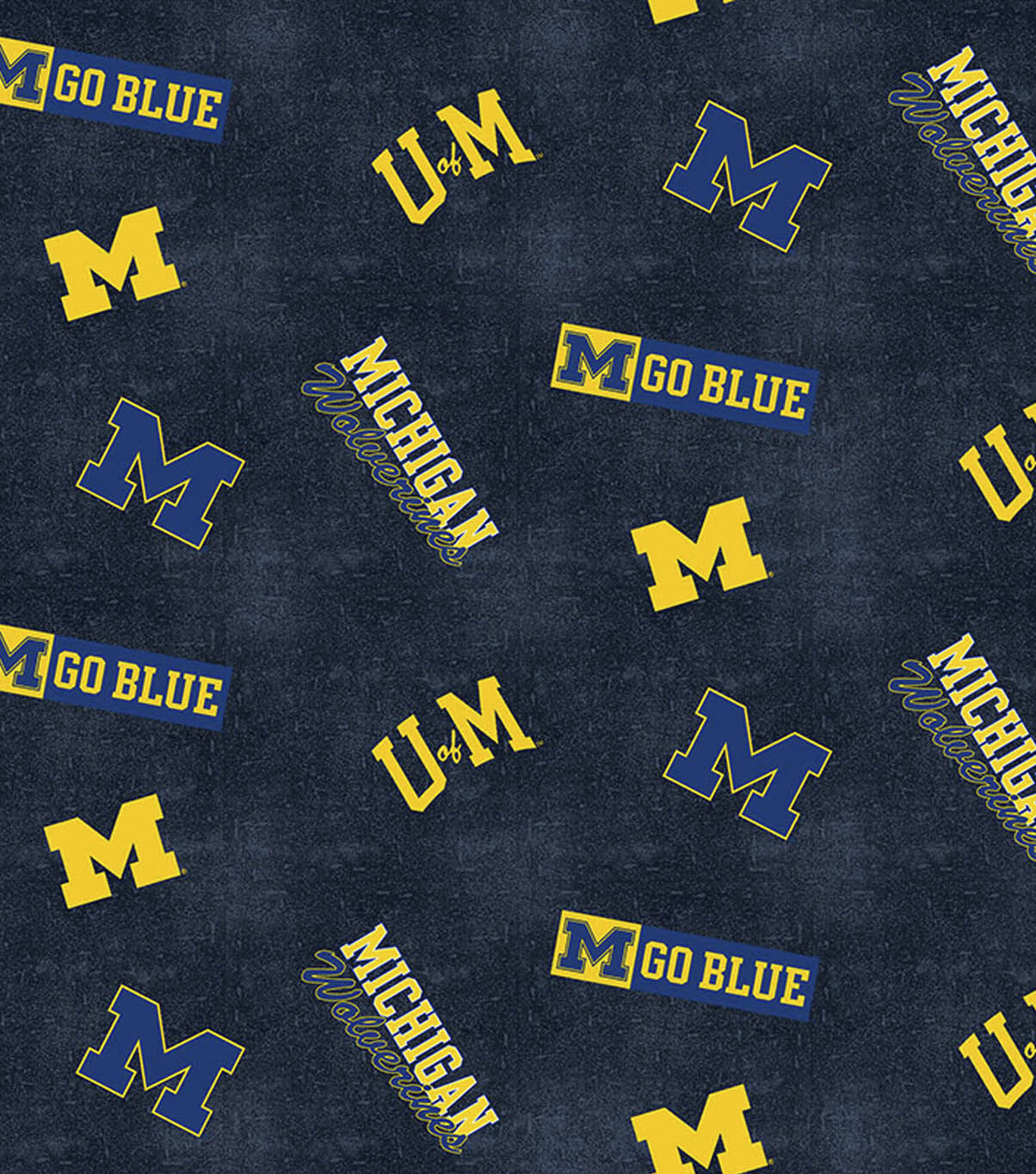 University of Michigan Wolverines Flannel Fabric 42