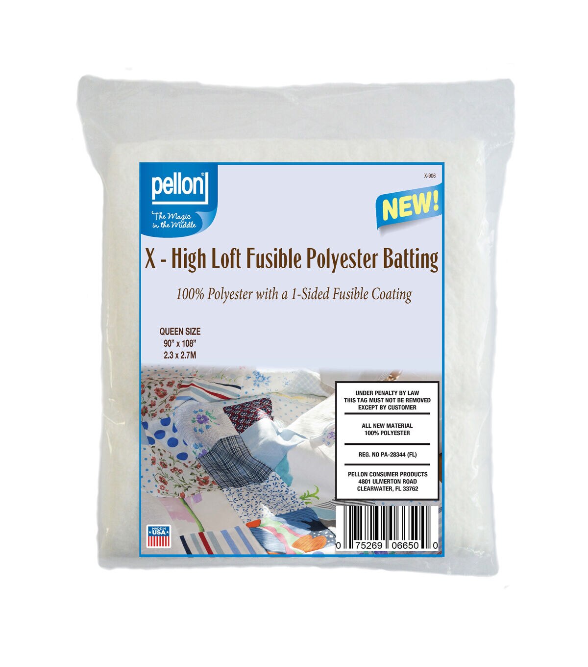 Pellon 1 Sided Fusible Polyester Batting 90